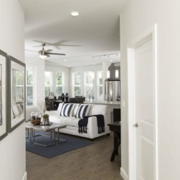 living area with easy access to other rooms