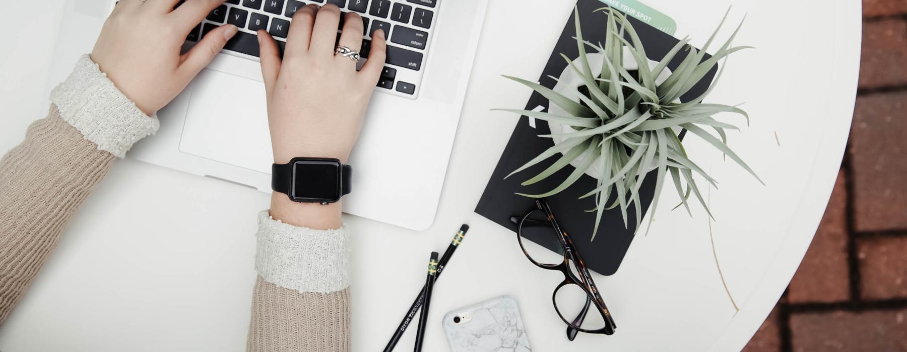 a person working on a laptop